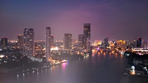 Utsikt av Bangkok från rummet